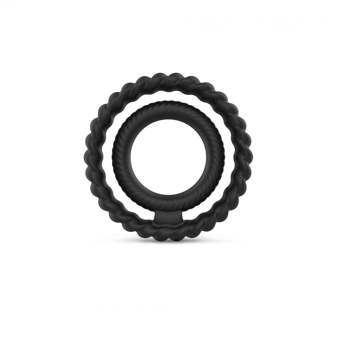 Cockring Dual ring Noir · Dorcel