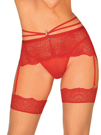 Loventy Porte-jarretelles Rouge · Obsessive