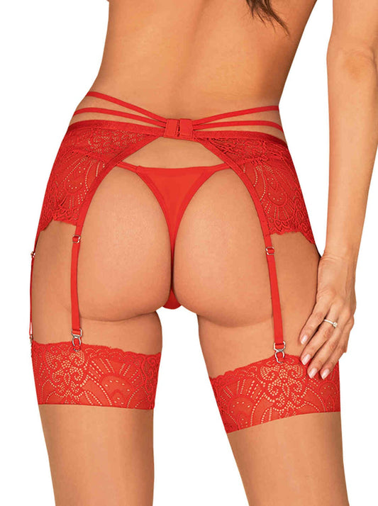 Loventy Porte-jarretelles Rouge · Obsessive · vue 2