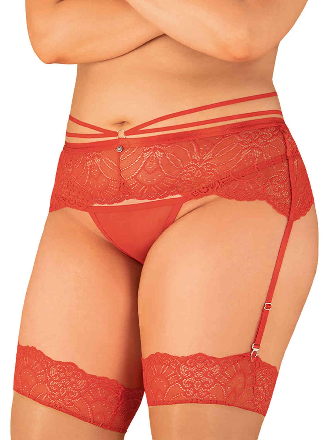 Loventy Porte-jarretelles Rouge · Obsessive · vue 5