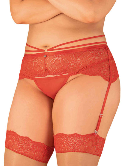 Loventy Porte-jarretelles Rouge · Obsessive · vue 5