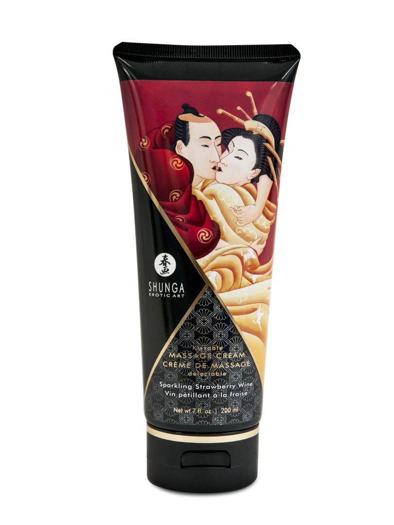 Crème de Massage délectable Vin pétillant à la fraise · Shunga · vue 2