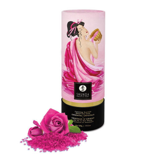 Sel de bain moussant Cristaux d'orient Aphrodisia rose · Shunga