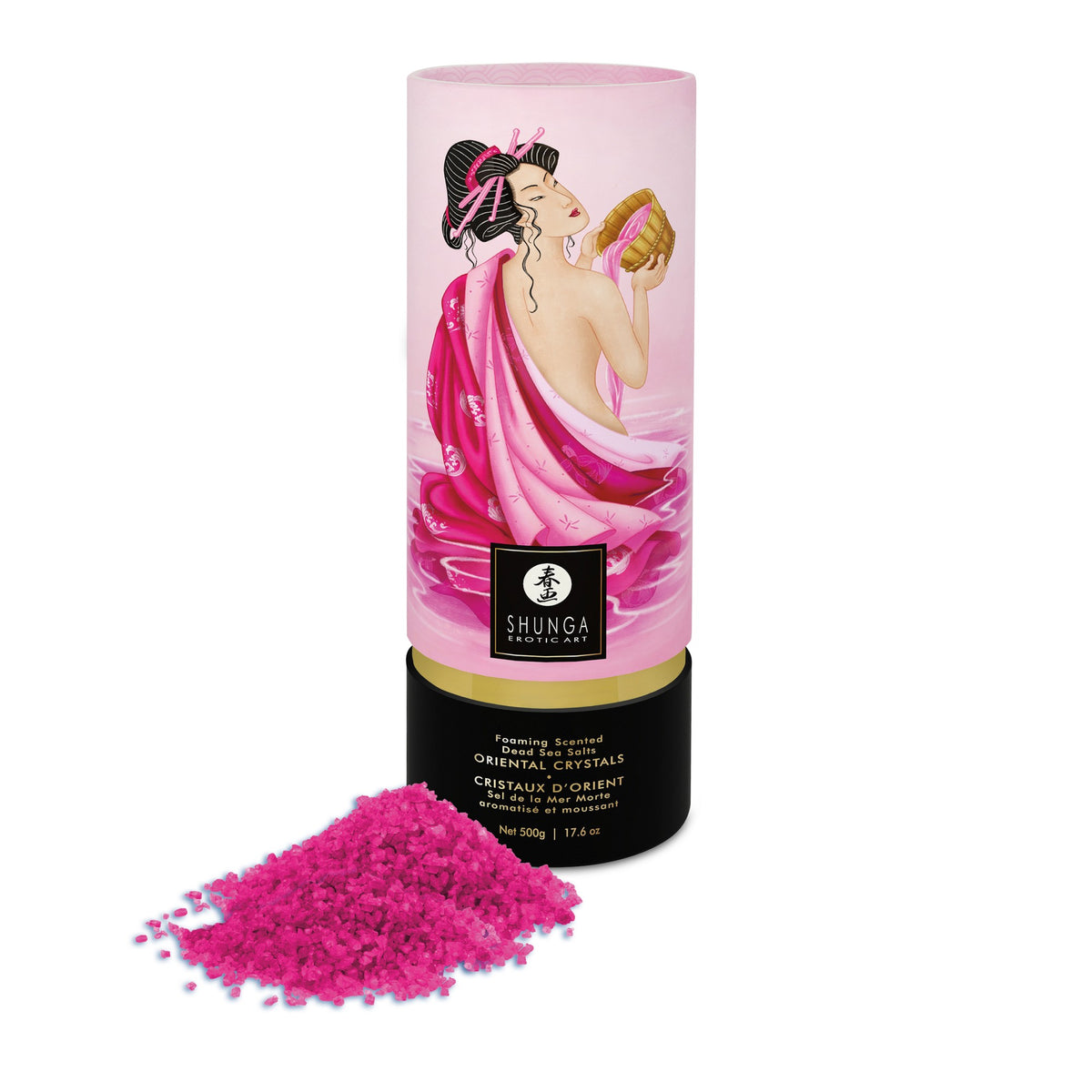 Sel de bain moussant Cristaux d'orient Aphrodisia rose · Shunga · vue 3