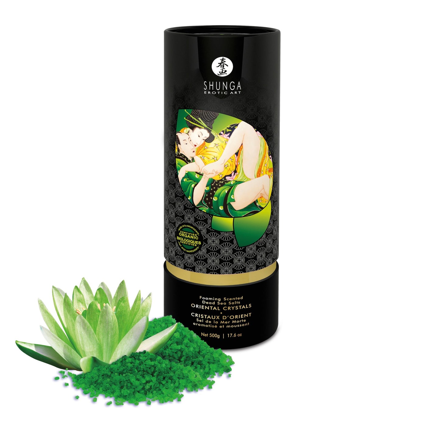 Sel de bain moussant Cristaux d'orient Fleur de Lotus BIO · Shunga