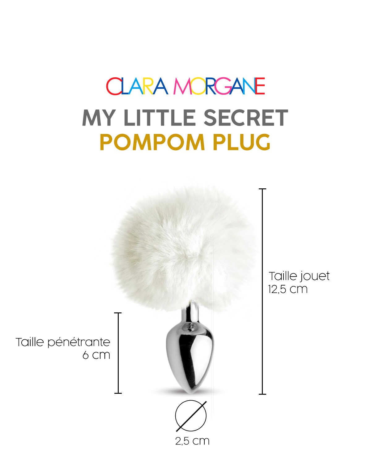 My little secret pompom plug blanc · Clara Morgane · vue 4