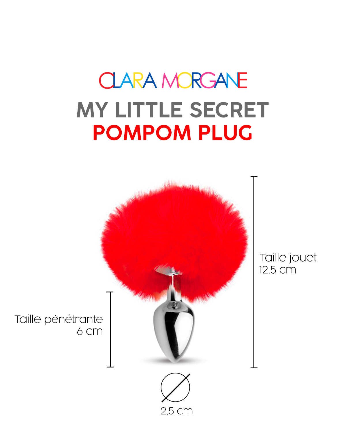 My little secret pompom plug rouge · Clara Morgane · vue 4