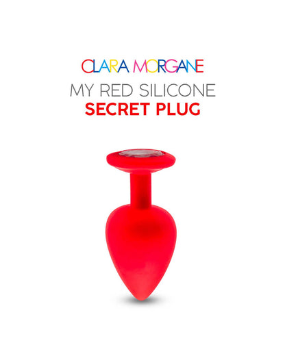 My red silicone secret plug medium · Clara Morgane · vue 3