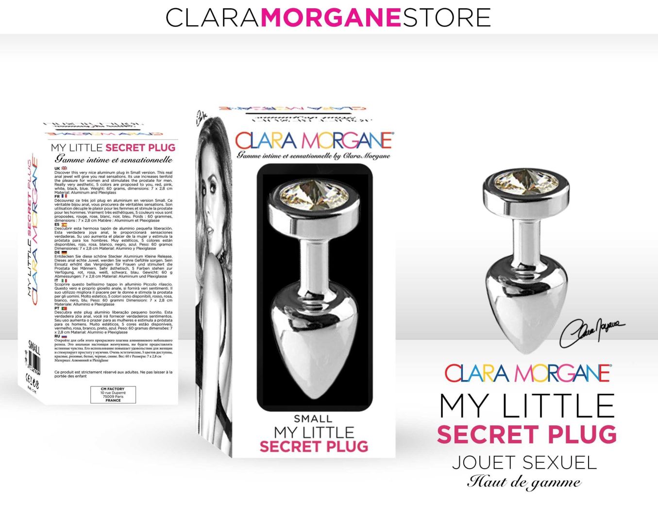 My little secret plug small Blanc · Clara Morgane · vue 4