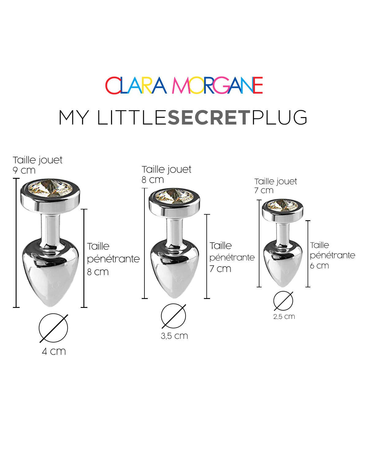 My little secret plug small Blanc · Clara Morgane · vue 5