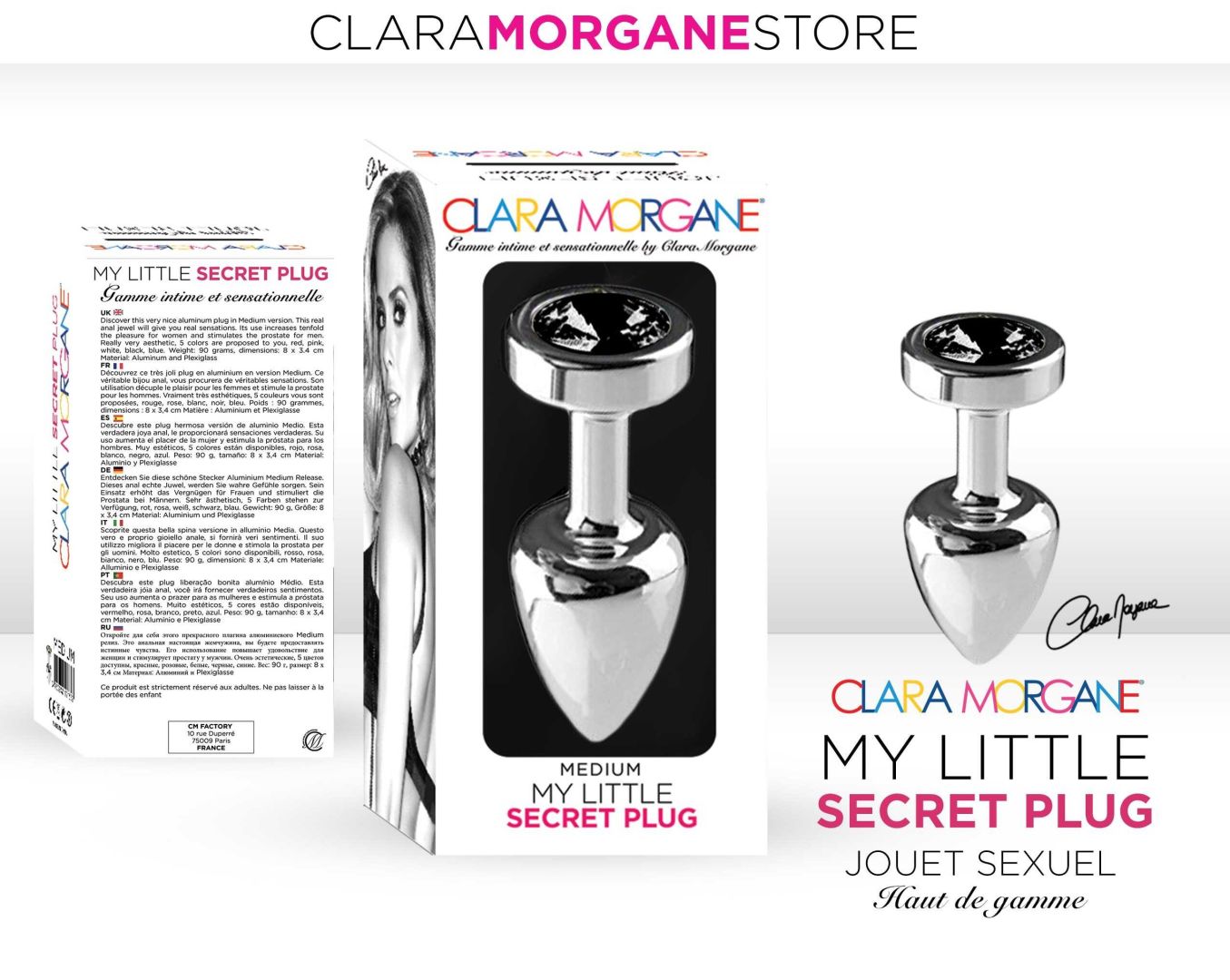 My little secret plug medium Noir · Clara Morgane · vue 5