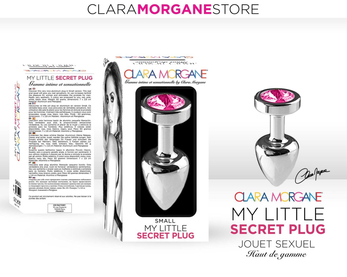 My little secret plug small Rose · Clara Morgane · vue 4