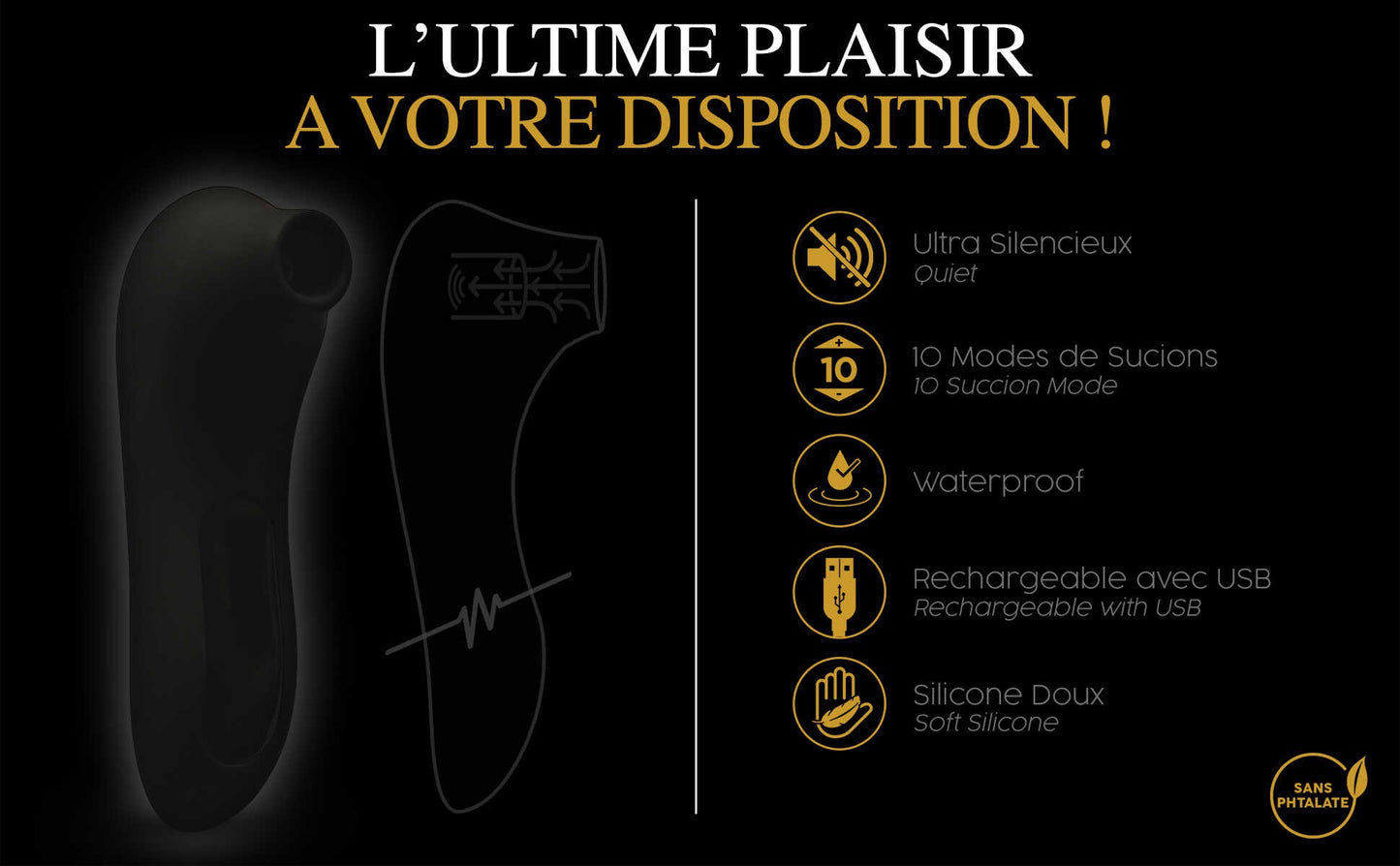Le Maxi stimulateur clitoridien Noir · Clara Morgane · vue 4