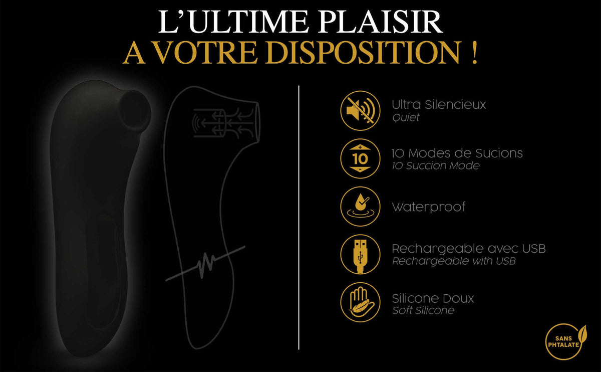Le Maxi stimulateur clitoridien Noir · Clara Morgane · vue 4
