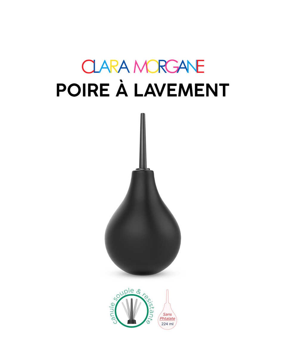 Poire à lavement anal 250 ml Noire Clara Morgane