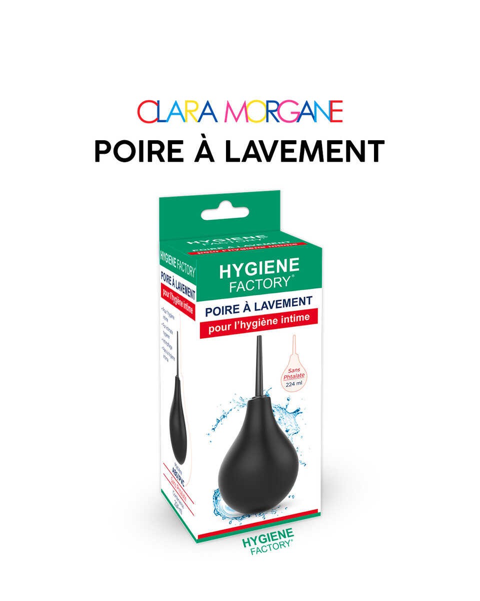 Poire à lavement anal 250 ml Noire Clara Morgane