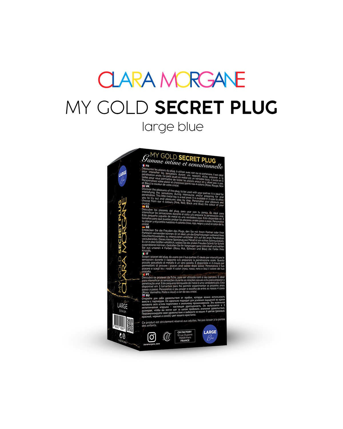 My Gold Secret Plug Bleu · Clara Morgane · vue 4