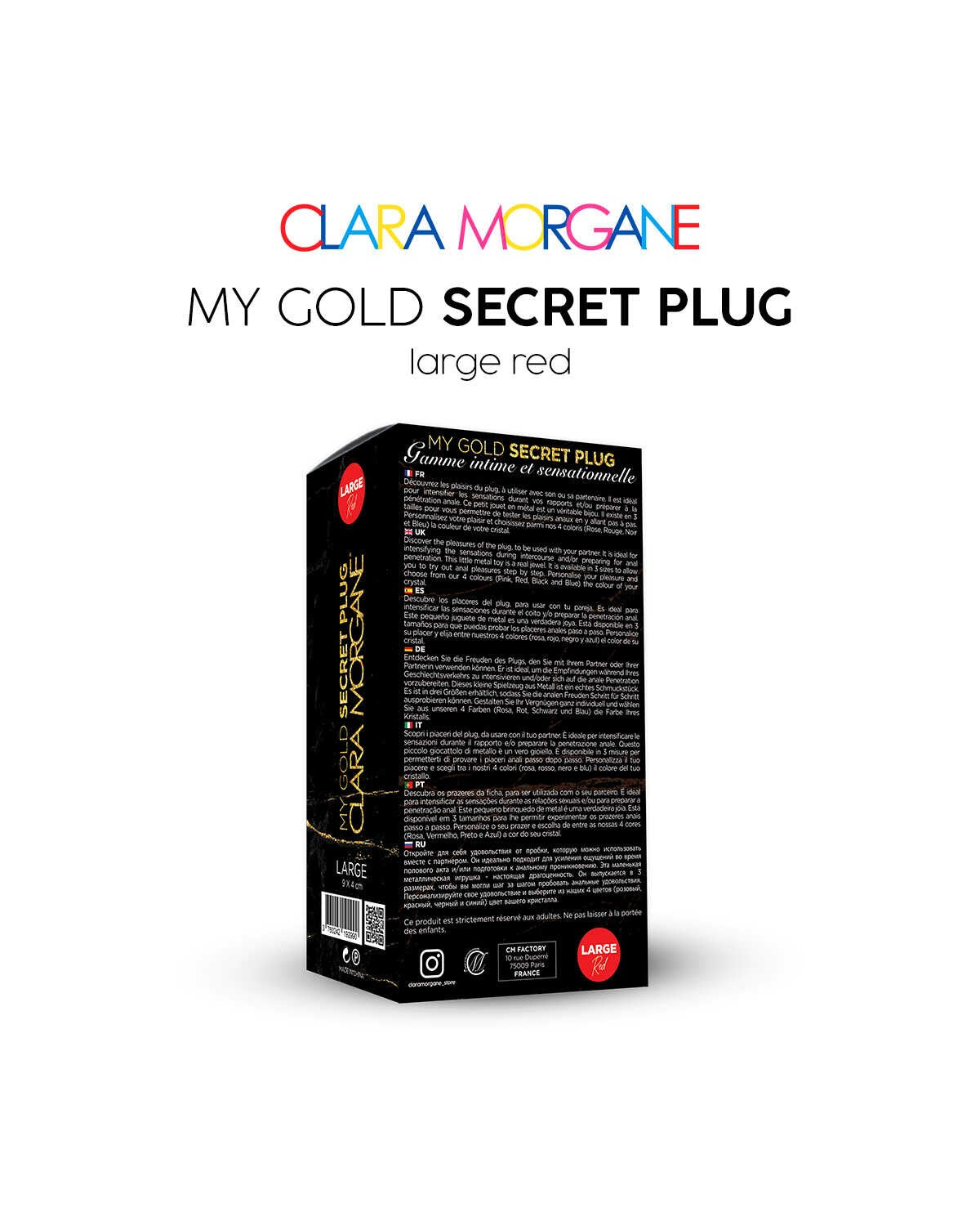 My Gold Secret Plug Rouge · Clara Morgane · vue 4