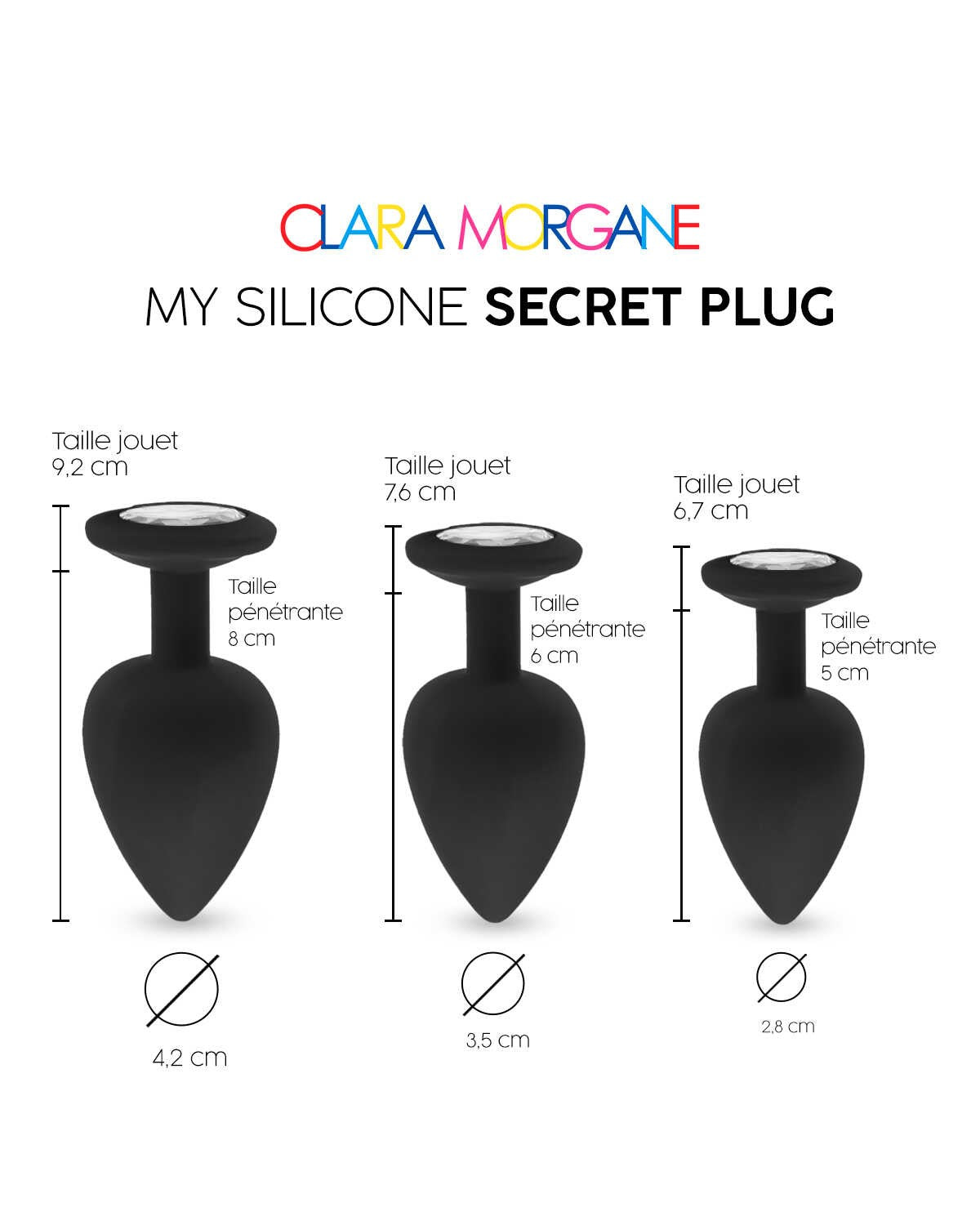 My Silicone Secret Plug Noir · Clara Morgane · vue 5