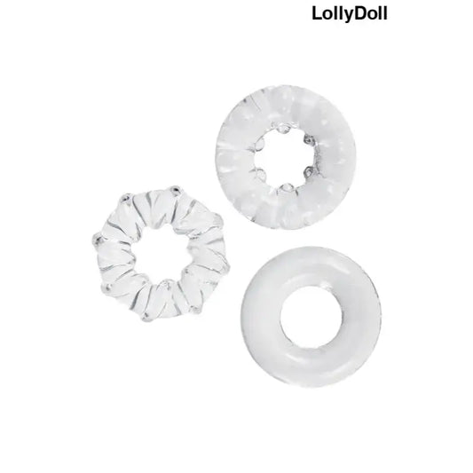 Lot de Trois cockrings transparents Litolu, l'accessoire élégant et discret pour pimenter vos jeux intimes. Idéal pour booster...