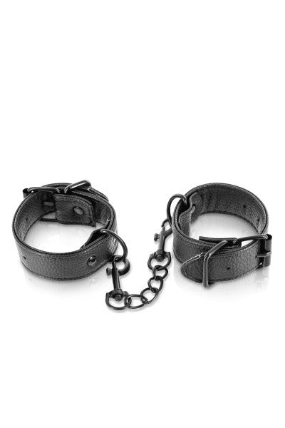 Menottes simili cuir ajustables · Fetish Tentation