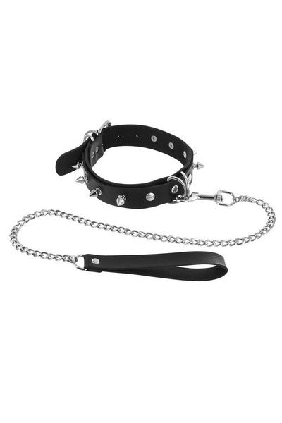 Collier à pointes métal et laisse Fétish Tentation · Fetish Tentation