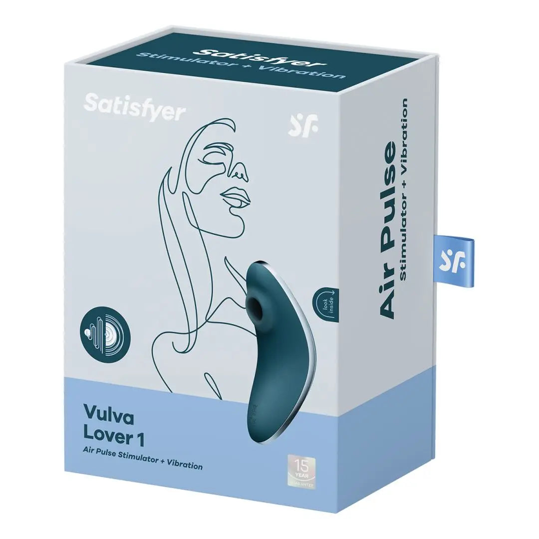 Vulva Lover Stimulateur et vibromasseur Satisfyer - Bleu - Satisfyer - Vibromasseur disponible chez LollyDoll, pas cher