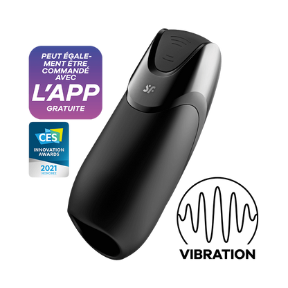 Masturbateur vibrant connecté Men Vibration+ noir Satisfyer