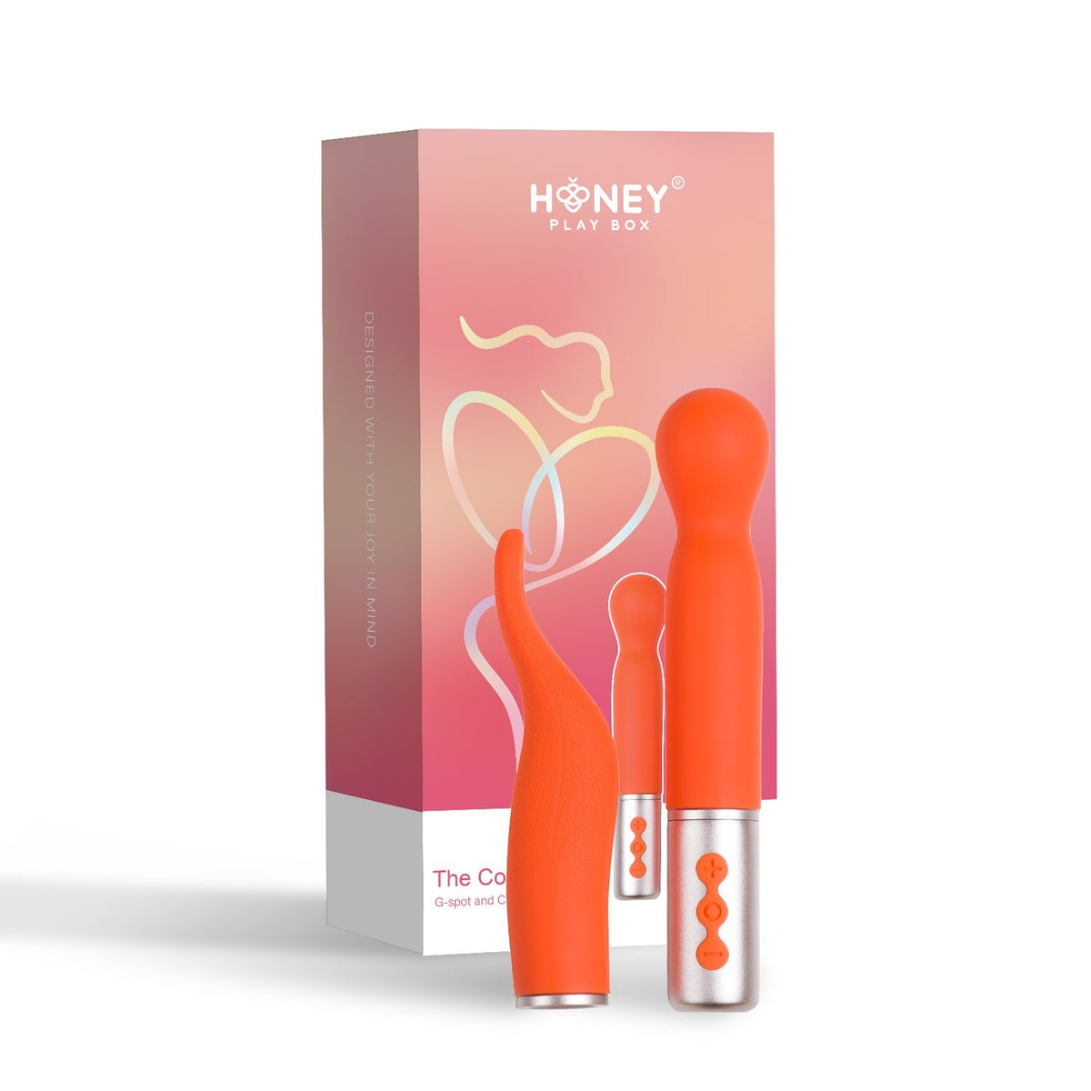 Partschinite The naughty collection Vibromasseur à tête interchangeable Orange · Honey Play Box