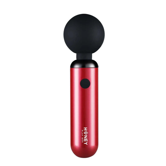 Pomi wand - Puissant mini vibromasseur - Rose et noir - Honey Play box - stimulateur clitoridien disponible chez LollyDoll