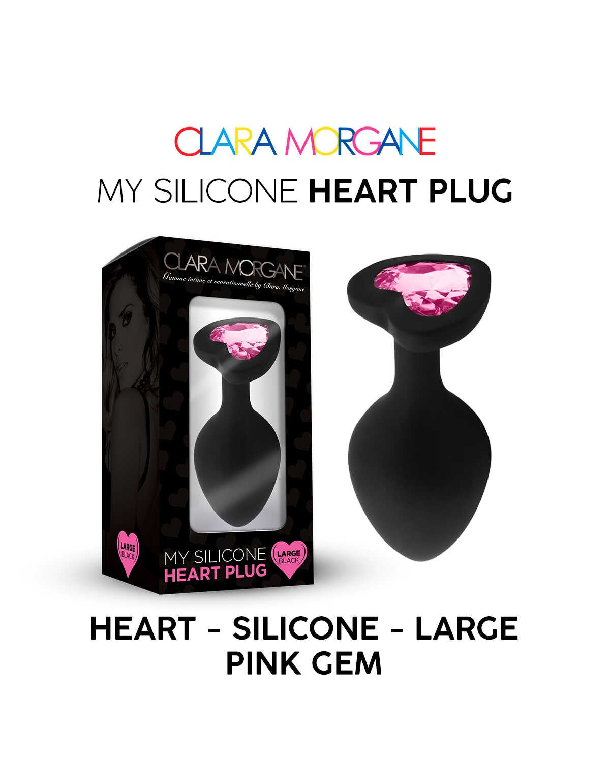 My Silicone Heart Plug Gem rose · Clara Morgane · vue 4
