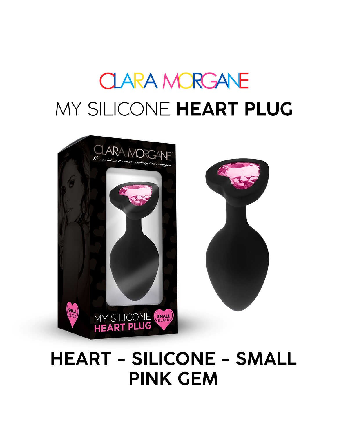 My Silicone Heart Plug Gem rose · Clara Morgane · vue 5