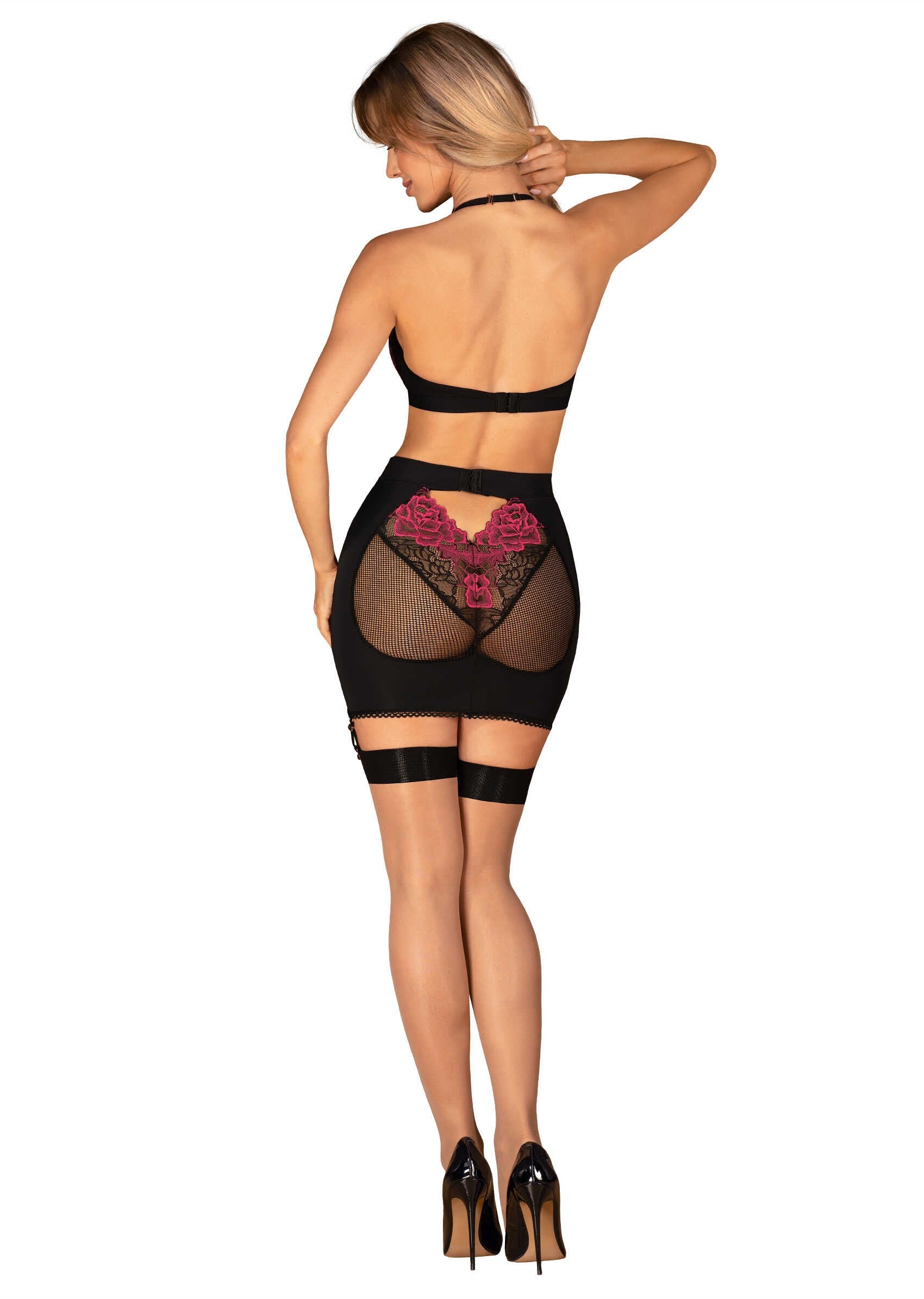 Rosenty ensemble Top et Jupe Noir · Obsessive · vue 4