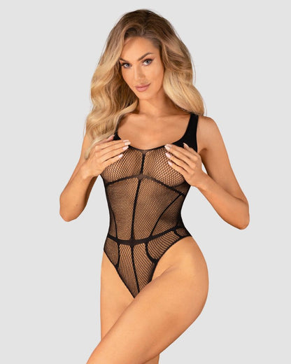 body ouvert Noir maille · Obsessive · vue 5