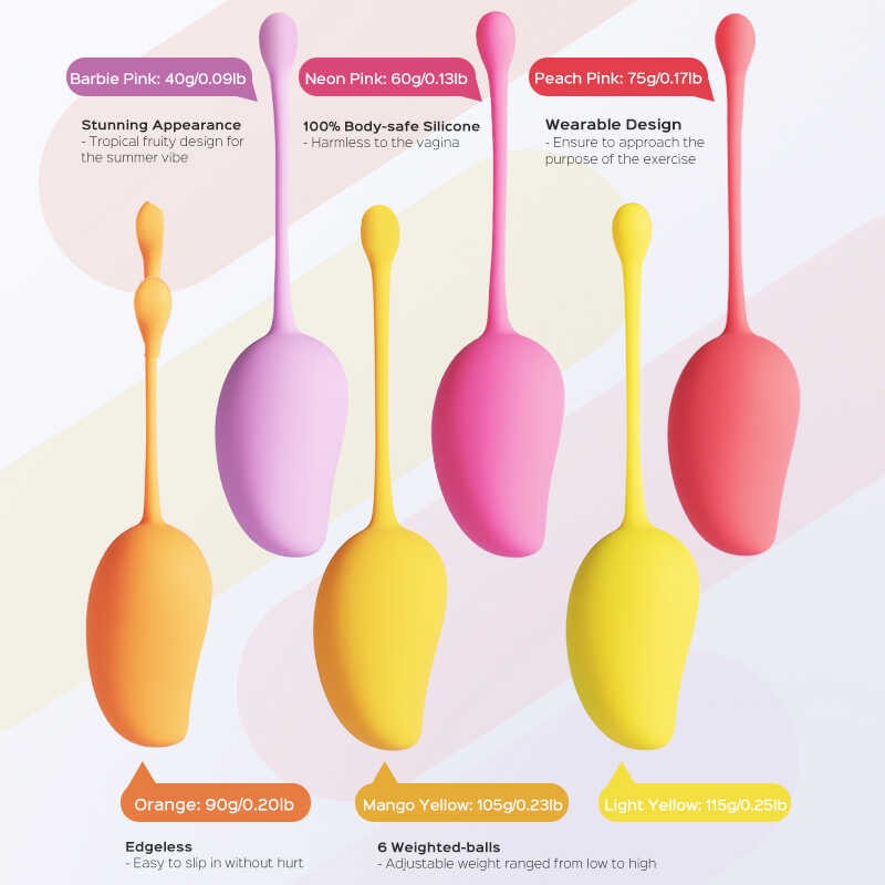 Boules de Geisha lestées en set de 6 Mango Honey Play Box