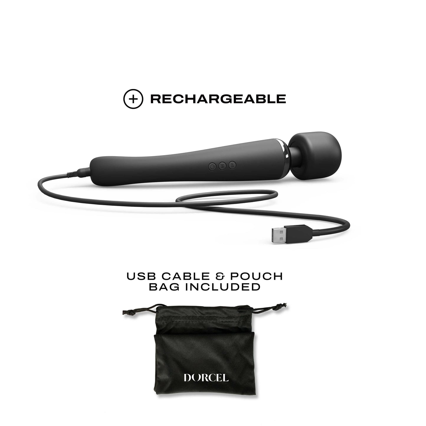 Stimulateur Megawand - Noir - Dorcel - Stimulateur de clitoris disponible chez LollyDoll, pas cher