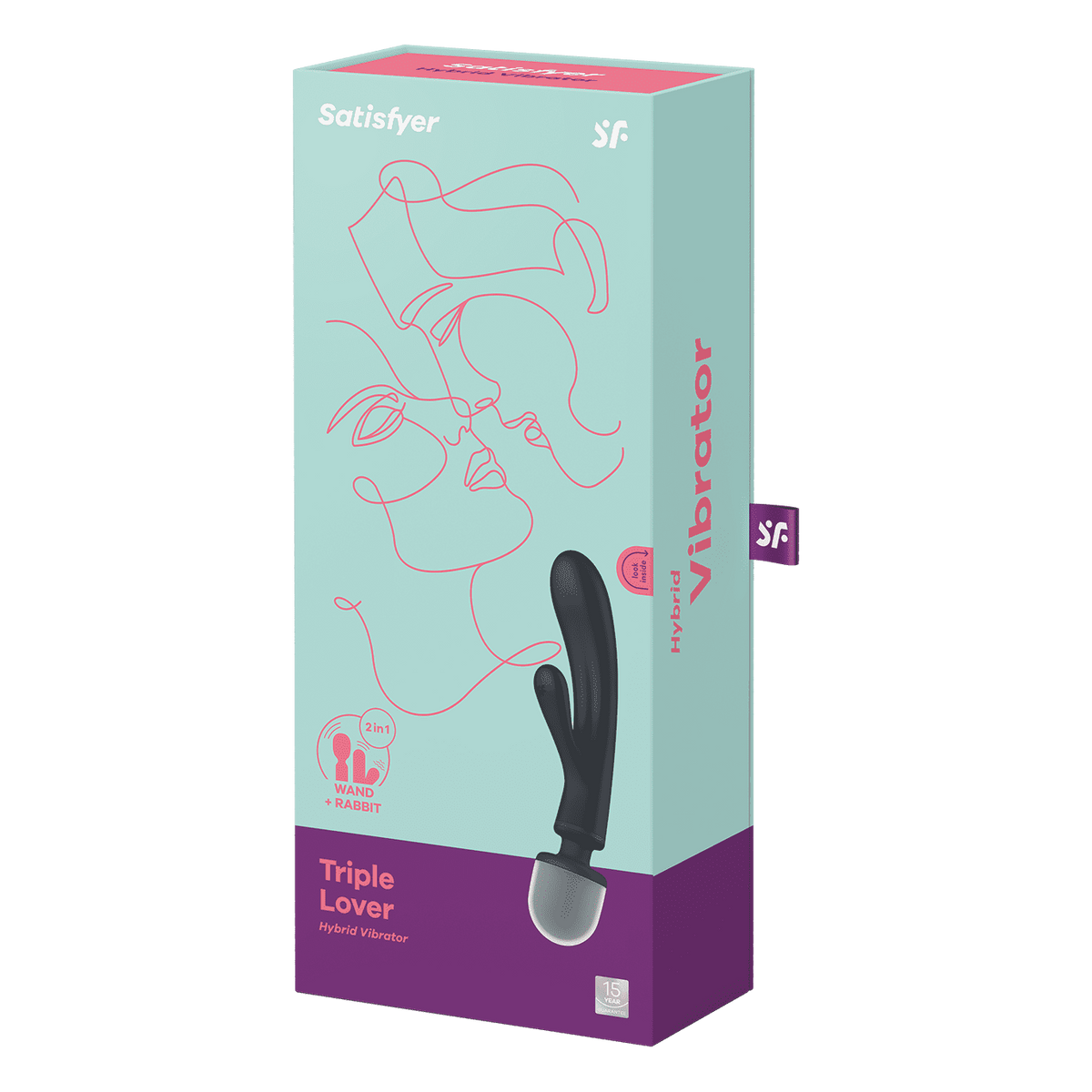 Triple lover Rabbit et Wand Noir · Satisfyer · vue 4