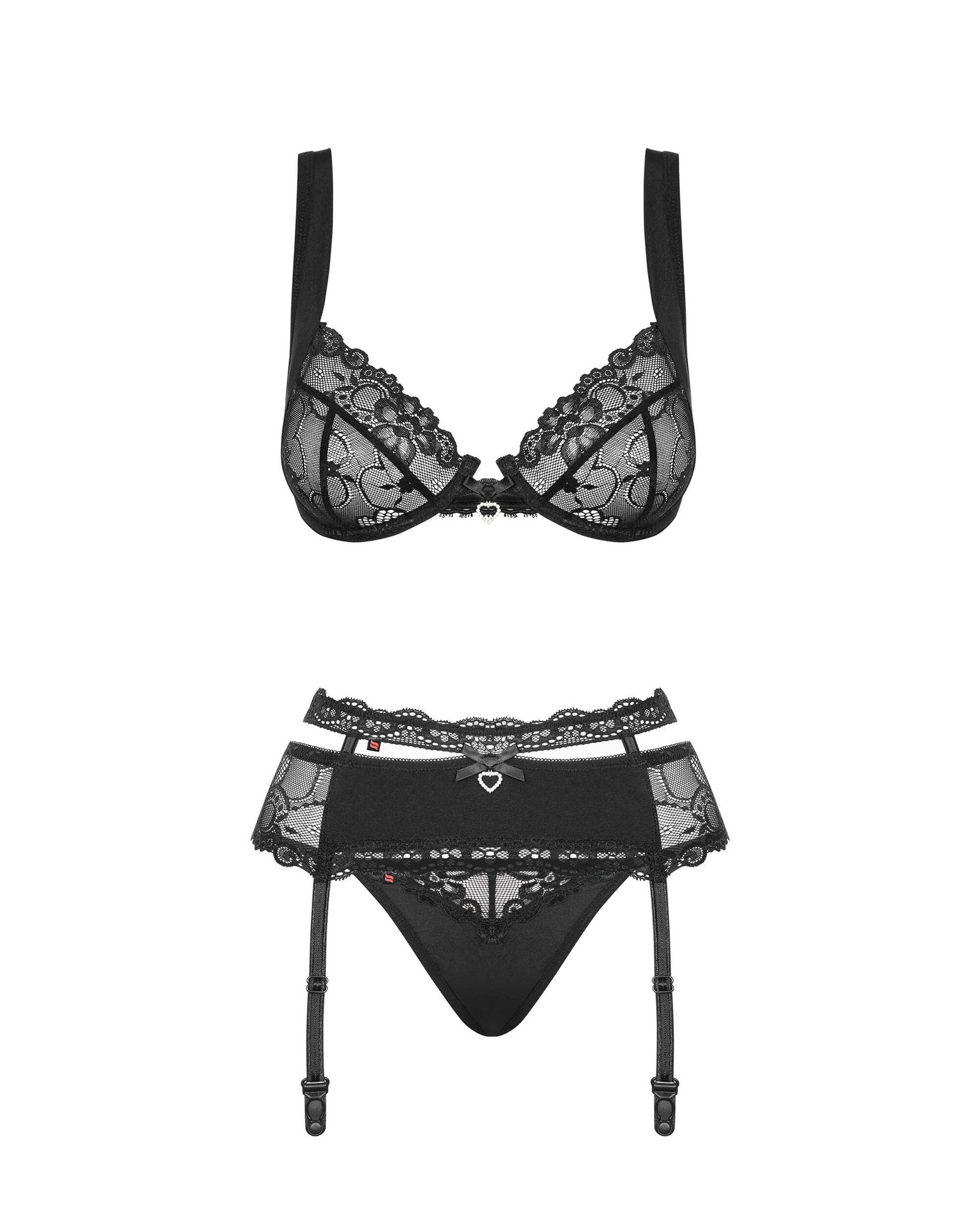 Heartina Ensemble 3 pcs Noir · Obsessive · vue 5