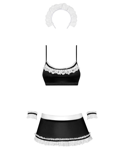 Maid set Costume de soubrette Noir · Obsessive · vue 4