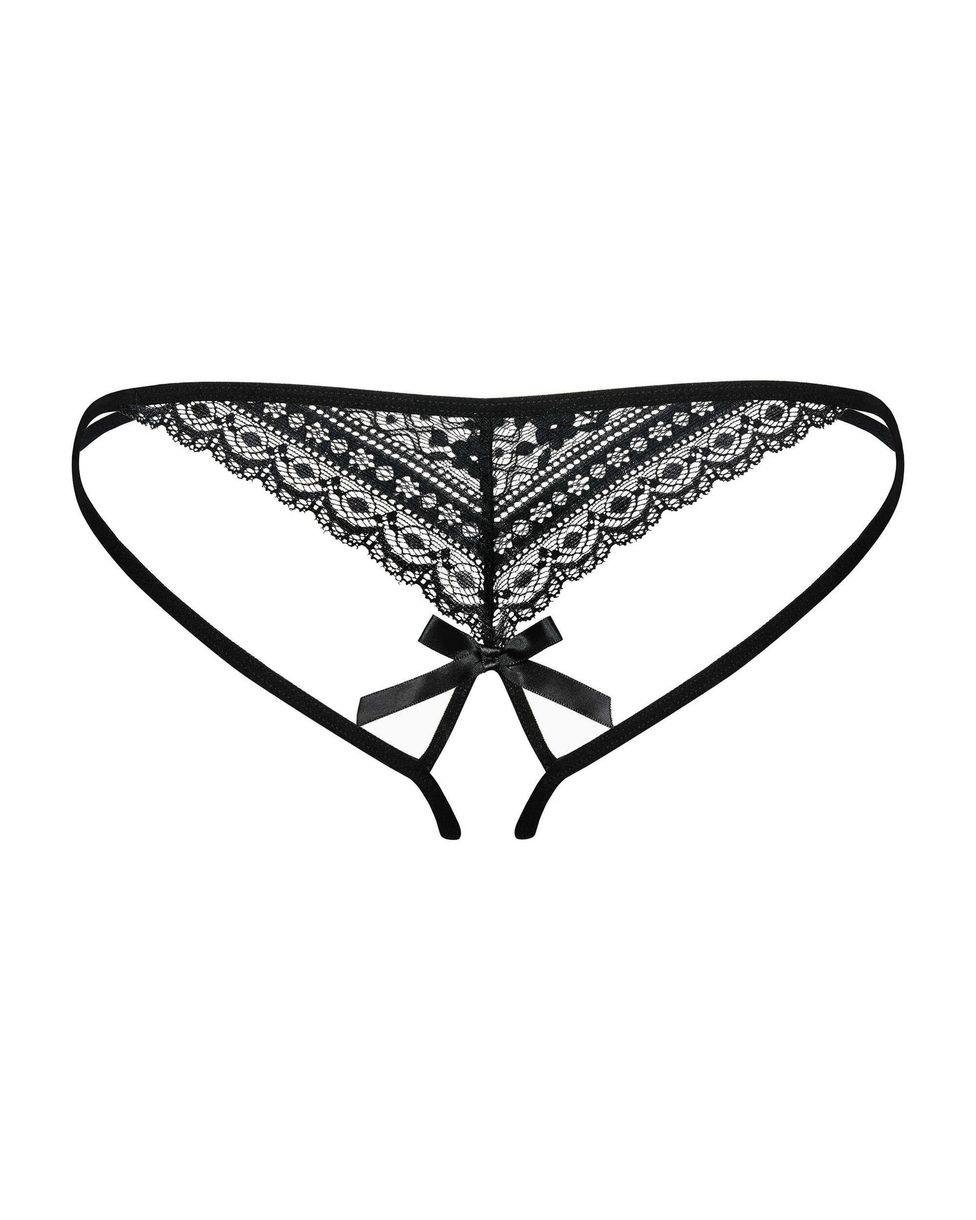 Picantina String ouvert Noir · Obsessive · vue 5
