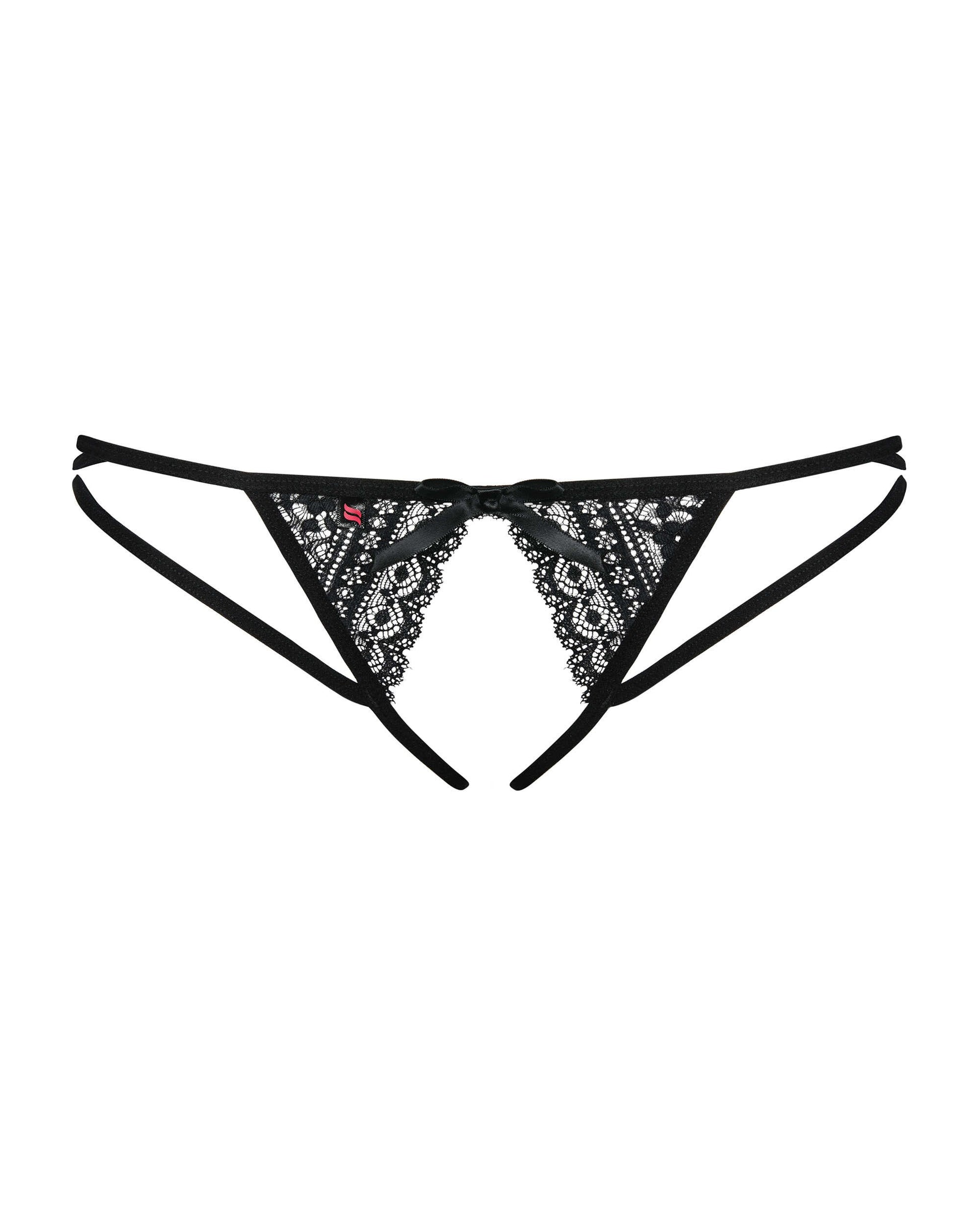 Picantina String ouvert Noir · Obsessive · vue 4