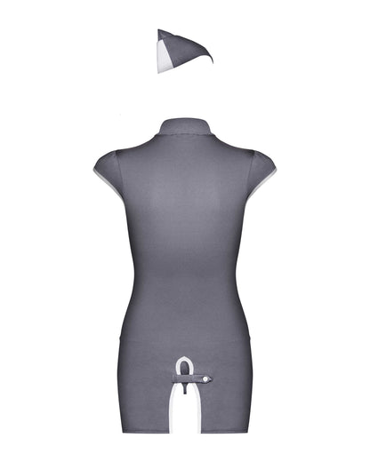 Stewardess Costume 3 pcs Gris · Obsessive · vue 5