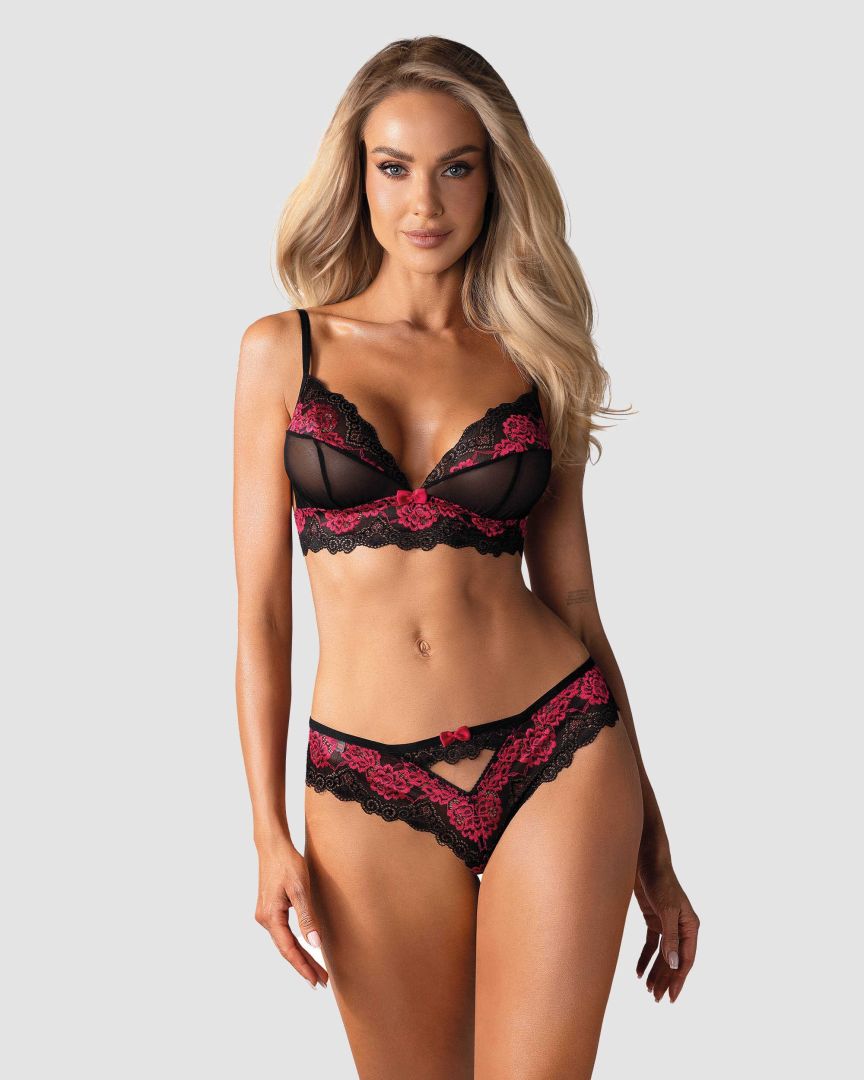 Tulia Ensemble 2 pcs Noir et Fuchsia · Obsessive · vue 4