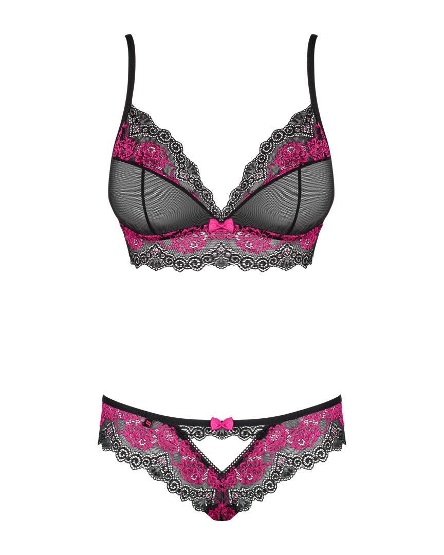 Tulia Ensemble 2 pcs Noir et Fuchsia · Obsessive · vue 5
