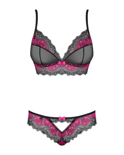 Tulia Ensemble 2 pcs Noir et Fuchsia · Obsessive · vue 5