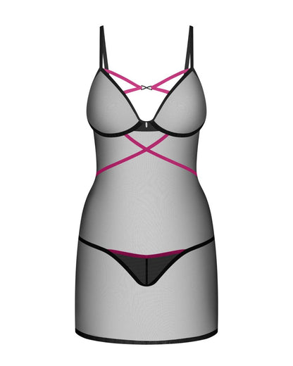 Novenes nuisette et string Noir · Obsessive · vue 5