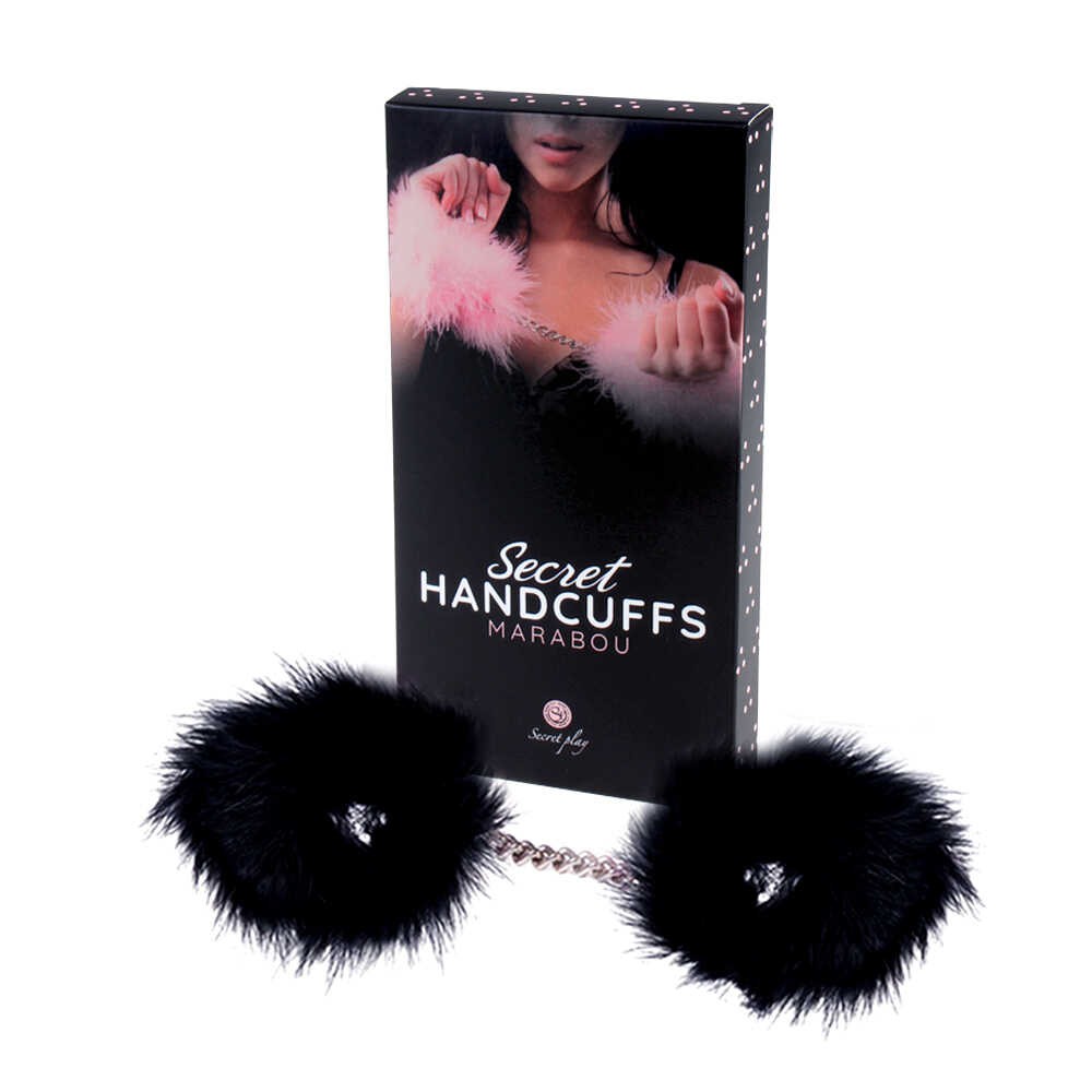 Menottes plumes Noir · Secret Play