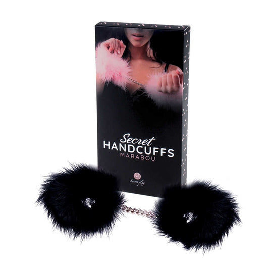 Menottes plumes Noir · Secret Play