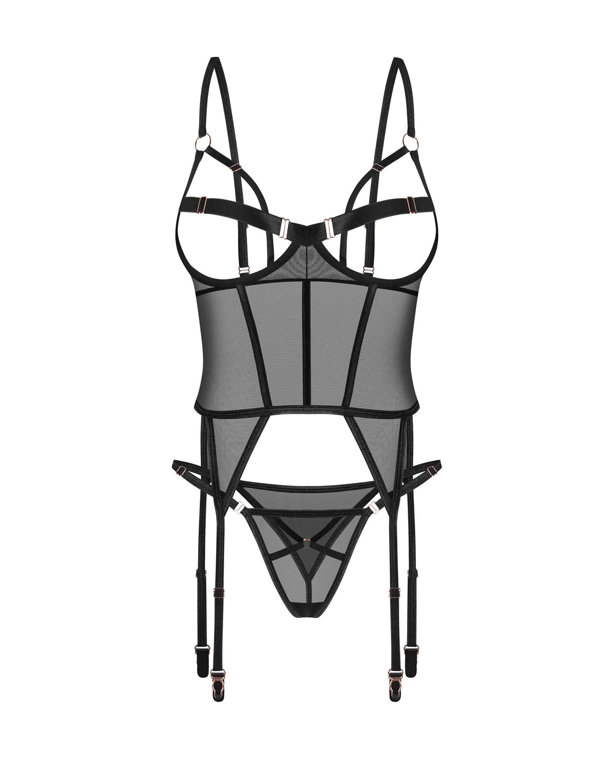 Euridia corset et string Noirs · Obsessive · vue 4