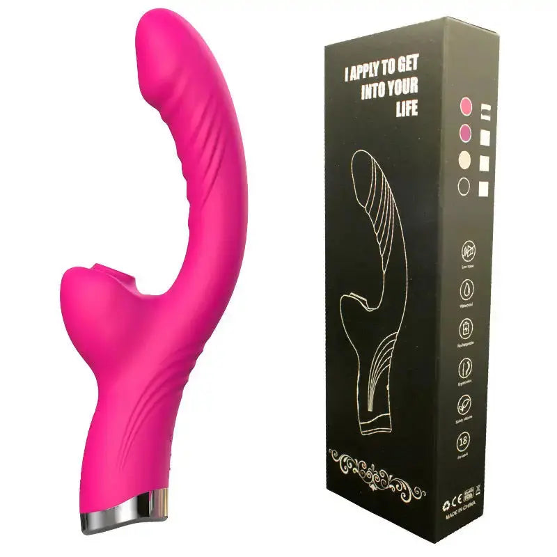 Stimulateur clitoridien point G rose avec emballage, idéal pour des moments de plaisir intense.